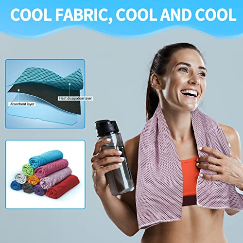 Honoson Cooling Towel Bulk - color: Multicolor, size: 32"x12"