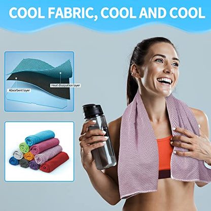 Honoson Cooling Towel Bulk - color: Multicolor, size: 32"x12"