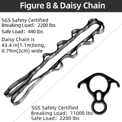 PRIOR FITNESS Aerial Silks Hardware, SGS/CE Safety Certified Rigging Set