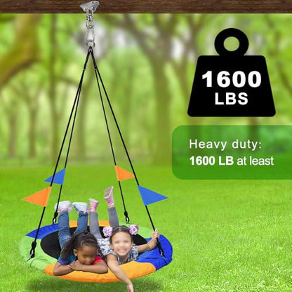 SELEWARE Swing Hangers Heavy Duty Ceiling Swing Mount with Carabiners 2 Pcs | Stainless Steel Swing Hooks 360° Swivel Swing Hardware for Porch Swing Hammock Chair Heavy Bag Yoga Silk 1000 LB Capacity - color: Silver-360° Swing Hanger With Carabiners (2 Pa