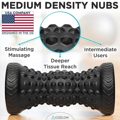 COZLOW - Foot Massager for Plantar Fasciitis Relief - Trigger Point Massage Roller for Feet Pain, Neuropathy, Heel Spur, Flat Arch - Portable Deep Tissue Muscle Therapy Tool for Sole, Calf, Hand, Arm - style: Massage Roller