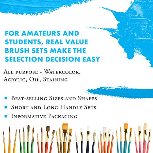 Gold Taklon Real Value Brush Set, 4/Pkg - style: Set-9115