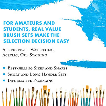 Gold Taklon Real Value Brush Set, 4/Pkg - style: Set-9115