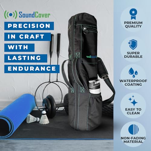 Extra Long Yoga Mat Bag for Men & Women, 3 Pockets, Full Zipper Water Resistant 600D Material, Large Water Bottle Pocket, Yoga Mat Carrier with Handles, Padded Shoulder Strap & Ventilation Vents