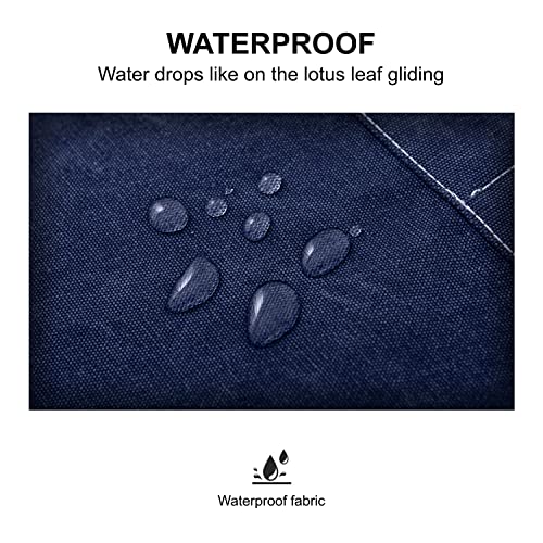 Hongsome Cotton Canvas Cross Back Apron for Art Painting Garden Chef Bartender Work,Women Men 3 Pockets Waterproof M-XXL - color: Blue
