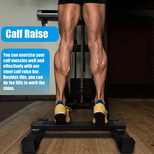 BLUSLM Steel Calf Raise Bar, Standing Machine for Stretching, Squat, Foot Stretch, Anti-Slip Solid Block (Calf Raise BAR 2)
