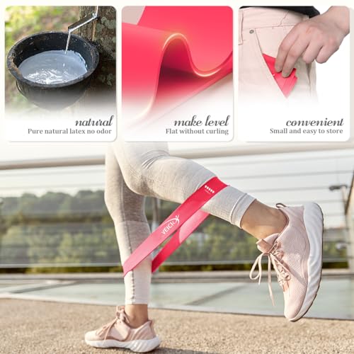 VEICK 5-Level Resistance Loop Bands Set for Strength Training & Pilates - color: Purple
