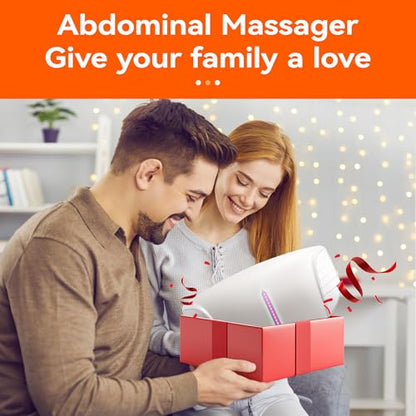 Double Disc Abdominal Massager with Heat, Stomach Massager for Digestion | Belly Cellulite Massage for Flattening Belly, Relieves Discomfort Caused by Bloating, Constipation,Stomach Pain