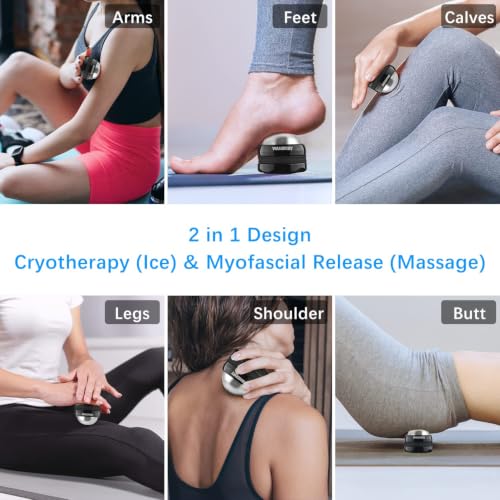 Ice Roller Ball for Muscle Recovery, Hot & Cold Therapy, 360° Massage | Deep tissue relief for sore muscles, reduces swelling, boosts circulation, perfect for workouts, recovery & daily relaxation - style: 1 - Pack - Ice Ball