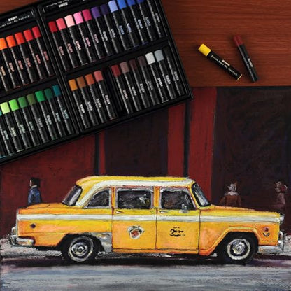 Soho Urban Artist Oil Pastels 52pc Set - Extra Soft, Blendable, Highly Pigmented and Vibrant, Ideal for Artists & Professionals - Suitable for Drawing, Sketching, Layering, and Scraping - size: 52 Count (Pack of 1)