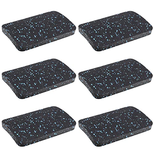 Rubber Exercise Equipment Mat Pads, 6-Pack, 4.7 x 3.2 x 0.5 in - size: 4.7 x 3.2 x 0.5 in
