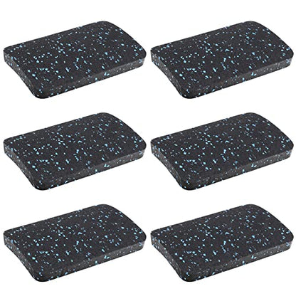 Rubber Exercise Equipment Mat Pads, 6-Pack, 4.7 x 3.2 x 0.5 in - size: 4.7 x 3.2 x 0.5 in