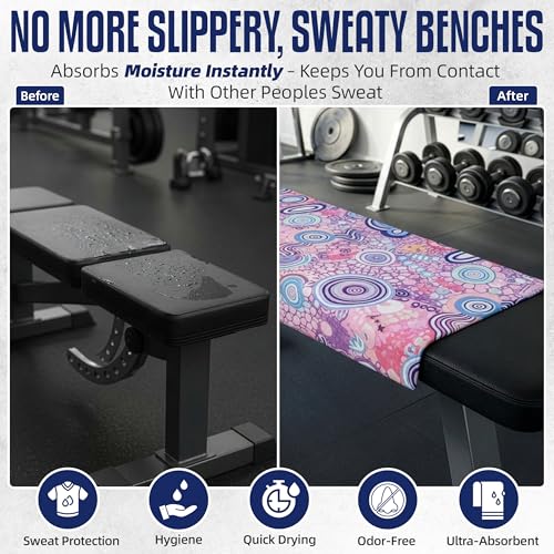 CHEEKY WINX Microfiber Gym Towel – Highly Absorbent Microfiber Sweat Towel, Quick-Dry Lightweight Design, Odour-Resistant Fabric, Matching Carry Bag, Joy, Large (120 x 60 cm) - color: Joy, size: Large