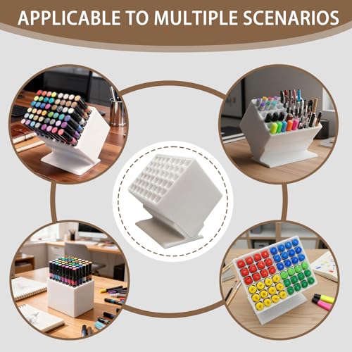 Marker Storage Organizer, 48 Slots 12mm Marker Storage, Vertical/45° Angle | Placement, Desk Marker Organizer With Dividers, For Home and Office