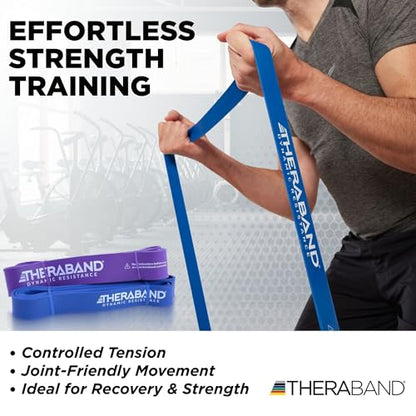 THERABAND Resistance Band, Exercise, Workout, Physical Therapy, Multi | Elastic resistance band for exercise, strength training, stretching and physical therapy - size: 2 Pack Heavy (35-50 lbs)