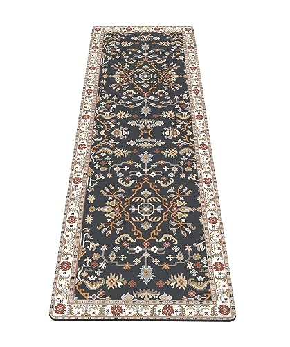 nuveti Yoga Mat Print Extra Thick TPE Non Slip Fitness Exercise Mat with Carrying Bag,72"x24" Extra Thick 6MM Exercise & Workout Mat for Yoga, Pilates Fitness and Floor Exercises - color: OSDT4