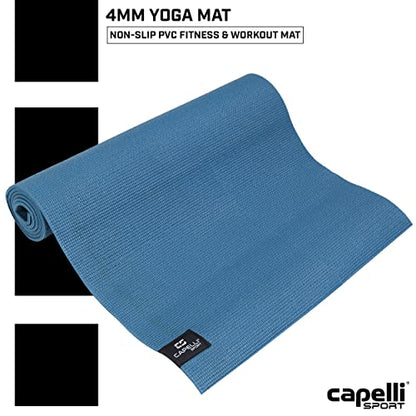 Capelli Sport Yoga Mat - color: Teal - Memory Foam - 7mm