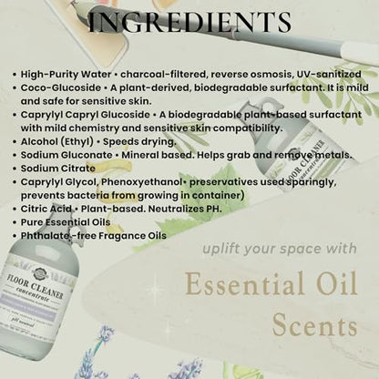 Rustic Strength Floor Cleaner Concentrate, Unscented, 16 oz