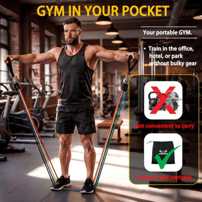 Resistance Bands with Handles, Exercise Bands for Men & Women