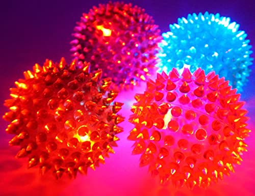 JA-RU Light Up Ball (1 Ball) Rubber Spiky Balls for Kids. Stress Relief Toy Autism Sensory Products. Dog Chew Toy Bulk Birthday Party Favors, Goodie Bag Stuffers. 699-1 - size: 1 Giant Ball
