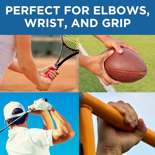 THERABAND FlexBar, Flex Bar, Physical Therapy, Tennis Elbow, Blue | Flex therapy bar for physical therapy, wrist and forearm exercise, with non slip grip and compact design - color: Blue - Heavy, style: Original