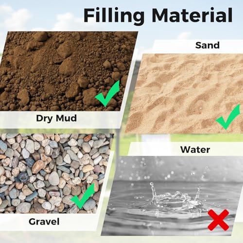 100 LBS Sand Bags for Weight (2-Pack), Umbrella Base Weight Sandbags | Heavy Duty Fillable Sandbags (Sand Not Included) for Trampoline, Poolside, Cantilever Umbrella Stands, Garden & Backyard - size: 2 X 50 LBS