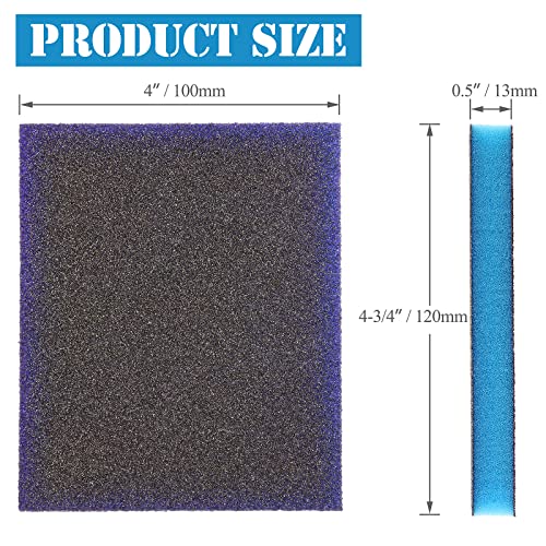 8Pcs 60 Grit Sanding Sponge, Jamiikury Coarse Sanding Blocks Washable and Reusable, Wet Dry Sandpaper Sponge for Wood Metal FurniturePaint and Drywall - size: 60 Grits