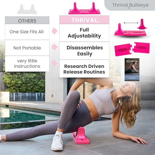Thrival Bullseye, Adjustable Psoas Muscle Release Tool, Pink - color: Pink, size: Thrival Bullseye