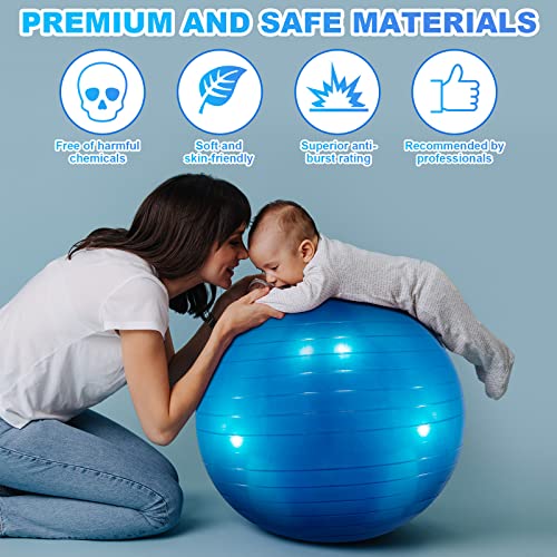 Jexine 6 Pcs Yoga Ball Exercise Ball - color: Colorful, size: 25.59 Inch
