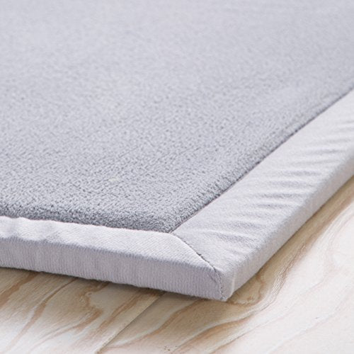 V-mix Baby Play Mat, Handmade Weaving Plush Foam Play Crawling Rugs for Baby, Toddler, Children, Yoga Mat, Exercise Mat Cushy-Soft & Thick Hypoallergenic, Non-Toxic, Reversible - color: Grey, size: 6'7" x 6'7" (Rectangular)