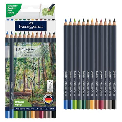 Faber-Castell Goldfaber Colored Pencils, Landscape Tones