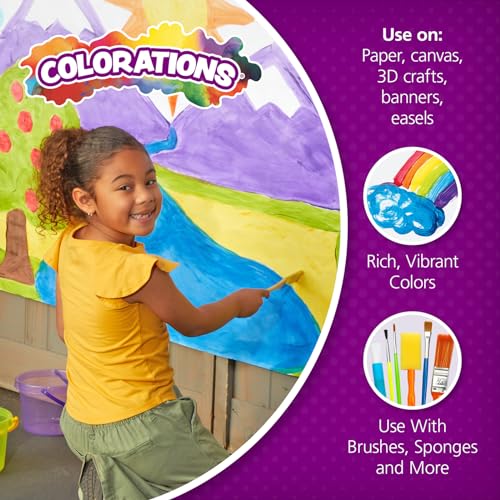 Colorations Paraben-Free Washable Yellow Tempera Paint for Kids, 1 Gallon | Vibrant, Non-Toxic and Made in the USA - color: Yellow