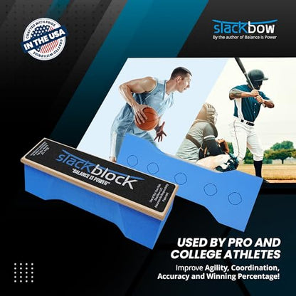 SlackBow SlackBlock Athletic Balance Trainer – Improve Balance, Stability, and Athletic Performance – Condition Your Body and Prevent Injury - Compact and Portable - size: 15"