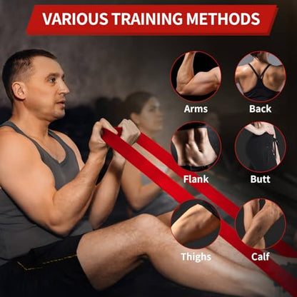 Resistance Bands Set Pull Up Bands 3 Different Levels Fitness Exercise Bands for Men Women for Strength Training,Pilates,Yoga,Crossfit Include Door Anchor Storage Bag and Workout Guide