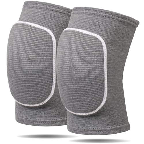 Volleyball Knee Pads for Women, Men, Youth, Girls, Kids, Knee Brace for Volleyball Basketball Football Dance Yoga Tennis Running Cycling Workout Climbing Wrestling - color: Gray, size: Medium