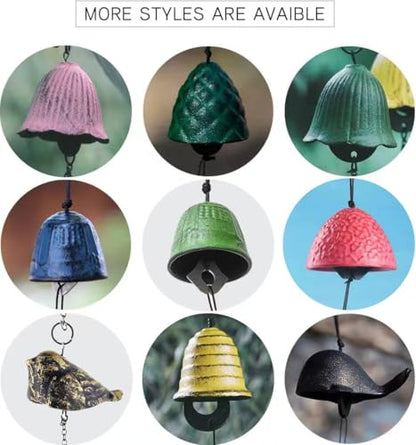 Japanese Traditional Lucky Small Wind Chimes for Outside, Iwachu Cast Iron Bless Temple Wind Bell Memorial and Sympathy Leaf Wind Chimes Indoor Garden Bell, Patio, Balcony (Yellow Leaf)