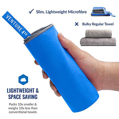 VENTURE 4TH Quick Dry Travel Towel, Ultra Soft Microfiber - 3 Sizes - color: Navy Gray, size: 72.00" x 31.50"