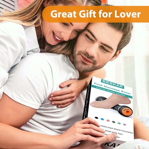 BESKAR Foot Massage Roller for Plantar Fasciitis Relief - color: Carbon Black