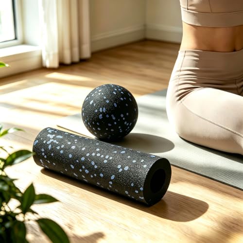 Mini Foam Roller Peanut Ball for Muscle Massage - for Trigger Point, Myofascial & Deep Tissue Massage. Ideal Pre/Post-Workout to Relax Tight Muscles, Relieve Soreness & Accelerate Recovery