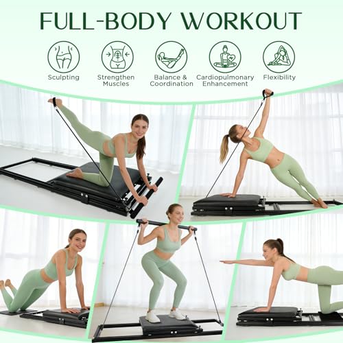 Pilates Board, Foldable Pilates Reformer Set