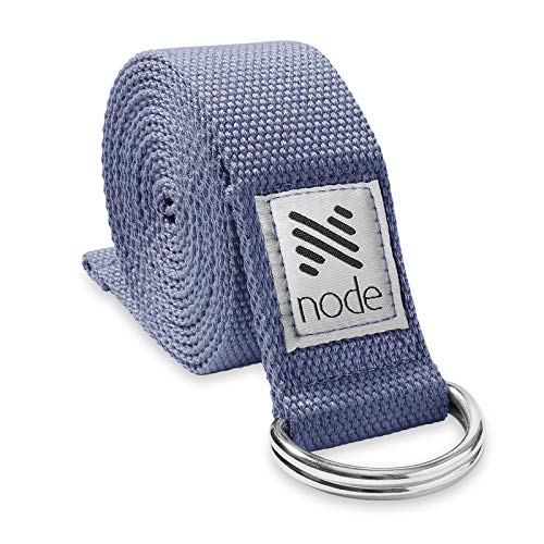 7-1/2' Yoga Strap for Stretching, Woven Cotton Blend Yoga Strap with Adjustable D-Ring Buckle for Exercise, Therapy and Fitness - color: Royal Blue
