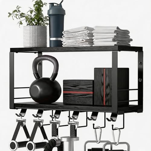TJ.MOREE Floating Shelf Compatible 2 Tier with Tonal Accessories Wall Mount