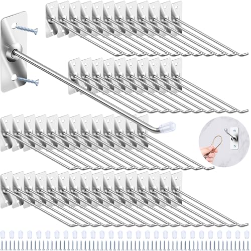 40 Pcs 6"/15CM Stainless Steel Wall Mounted Hooks with Protective Caps and Screws, Coat Bag Hat Utility Hook, Garage Tools Storage Organizer & Hanger for Office Kitchen Home Shop - size: 6" / 15cm
