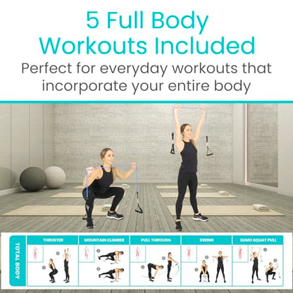 Vive Resistance Band Workout Poster (40 Illustrations) Laminated Bodyweight Hitt Exercise Chart for Abs, Glute, Back, Legs - Stretch Routine for Home Gym, Garage, for Men, Women - Cable Trainings | Hitt Exercise Chart for Abs, Glute, Back, Legs - Stretch