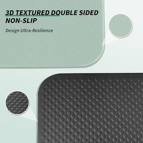 Foldable Exercise Pad Extra Thick 1.2" x 14" x 24" - color: Green+Black