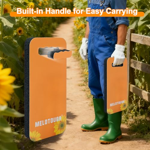 MELOTOUGH Garden Kneeling Pad, 1" Thick Soft NBR Foam Kneeling Pads for Gardening, Cleaning, Work - Lightweight & Comfortable, 15.75"x7.2" (Sunflower) - color: Sunflower