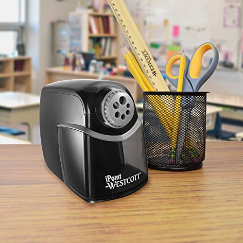 Westcott iPoint Heavy Duty Electric Pencil Sharpener for Home, School, and Office (Pack of 6) - size: Pack of 6, style: iPoint