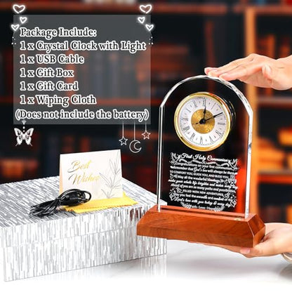 Ornalrist First Holy Communion Gifts for Girls Boys Christian Crystal Clock - color: First Holy Communion