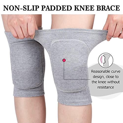 Eurzom 3 Pairs Dance Knee Pads Women Non-Slip - color: black, gray, rose