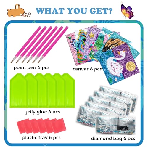 Labeol Diamond Art Kits for Kids Crafts for Girls Ages 6-8-10-12 Easy to DIY Creative Diamond Art Sticker Craft by Numbers Kits for Kids and Adult Beginners (Precious) - style: Precious